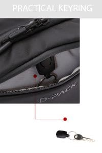 کیف دوشی پارچه ای مردانه مشکی D-Pack