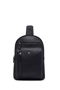 کیف دوشی چرمی مردانه مشکی دری مد