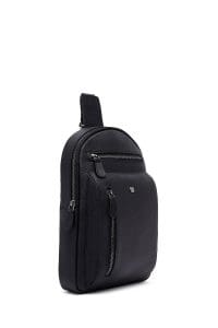 کیف دوشی چرمی مردانه مشکی دری مد