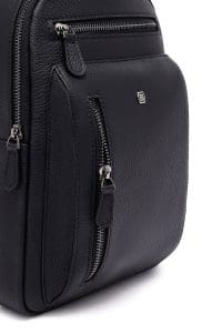 کیف دوشی چرمی مردانه مشکی دری مد