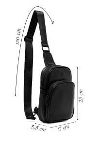 کیف دوشی کوچک مردانه مشکی دری مد