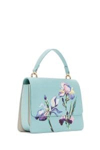 کیف زنانه آبی دوشی بلند طرح‌دار دری مد