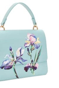 کیف زنانه آبی دوشی بلند طرح‌دار دری مد