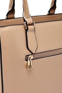 کیف زنانه دستی بند بلند قهوه‌ای طرح‌دار دری مد