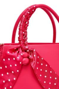 کیف زنانه دستی صورتی بند بلند با اکسسوری دری مد