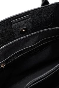 کیف زنانه دستی مشکی بند بلند با اکسسوری دری مد