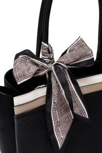 کیف زنانه دستی مشکی بند بلند با اکسسوری دری مد