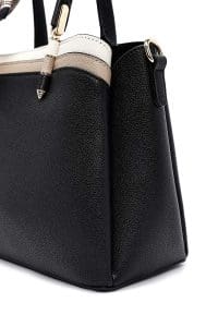 کیف زنانه دستی مشکی بند بلند با اکسسوری دری مد