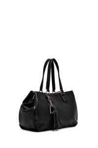 کیف زنانه دستی مشکی بند بلند دری مد