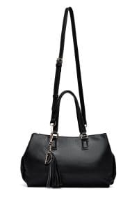 کیف زنانه دستی مشکی بند بلند دری مد