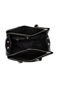 کیف زنانه دستی مشکی بند بلند دری مد