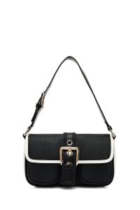 کیف زنانه دوشی مشکی با جزئیات سگک دری مد