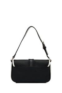 کیف زنانه دوشی مشکی با جزئیات سگک دری مد