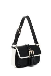 کیف زنانه دوشی مشکی با جزئیات سگک دری مد