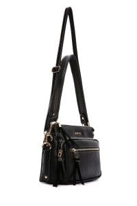 کیف زنانه دوشی مشکی بند بلند دری مد