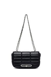 کیف زنانه مینی مشکی بند بلند طرح‌دار دری مد