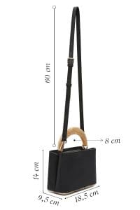 کیف زنانه مینی مشکی دوشی بلند دری مد