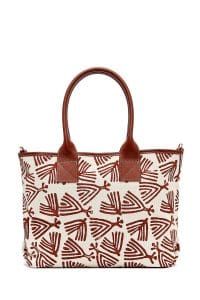 کیف زنانه پارچه‌ای دوشی عسلی طرح‌دار بند بلند Kastamonu دری مد