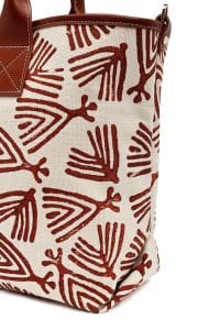 کیف زنانه پارچه‌ای دوشی عسلی طرح‌دار بند بلند Kastamonu دری مد