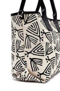 کیف زنانه پارچه‌ای دوشی مشکی طرح‌دار بند بلند Kastamonu دری مد