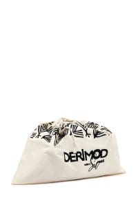 کیف زنانه پارچه‌ای دوشی مشکی طرح‌دار بند بلند Kastamonu دری مد