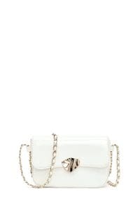 کیف زنانه کراس بادی سفید براق دوشی بلند دری مد