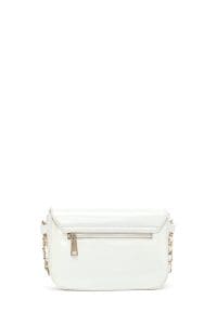 کیف زنانه کراس بادی سفید براق دوشی بلند دری مد