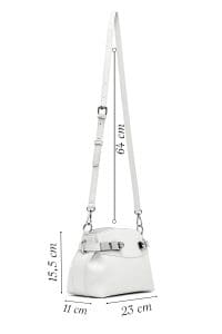 کیف زنانه کراس بادی سفید دوشی بلند دری مد