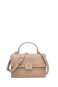 کیف زنانه کراس بادی طوسی چاپ‌دار دوشی بلند دری مد