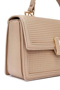 کیف زنانه کراس بادی طوسی چاپ‌دار دوشی بلند دری مد