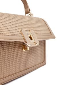 کیف زنانه کراس بادی طوسی چاپ‌دار دوشی بلند دری مد