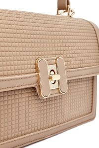 کیف زنانه کراس بادی طوسی چاپ‌دار دوشی بلند دری مد