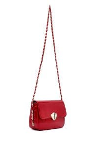 کیف زنانه کراس بادی قرمز براق دوشی بلند دری مد