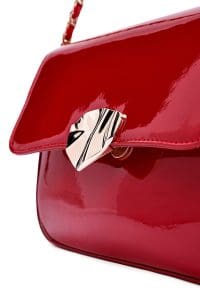 کیف زنانه کراس بادی قرمز براق دوشی بلند دری مد