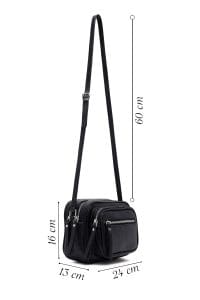 کیف زنانه کراس بادی مشکی دوشی بلند دری مد