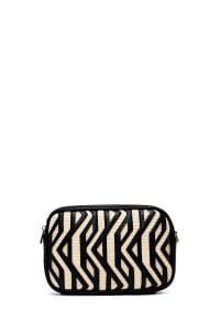 کیف زنانه کراس بادی مشکی طرح‌دار دوشی بلند دری مد