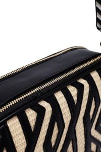 کیف زنانه کراس بادی مشکی طرح‌دار دوشی بلند دری مد