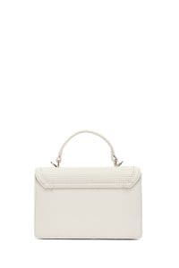 کیف زنانه کراس بادی کرم چاپ‌دار دوشی بلند دری مد