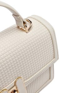 کیف زنانه کراس بادی کرم چاپ‌دار دوشی بلند دری مد