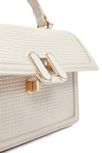 کیف زنانه کراس بادی کرم چاپ‌دار دوشی بلند دری مد