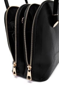 کیف زنانه کلاسیک دستی مشکی بند بلند دری مد