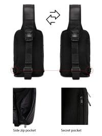 کیف شانه‌ای مردانه مشکی بندبلند D-Pack دری مد