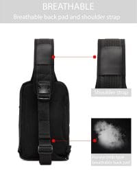 کیف شانه‌ای مردانه مشکی بندبلند D-Pack دری مد