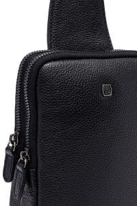 کیف مردانه کراس بادی چرم مشکی مینی دری مد