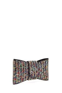 کیف مینی جعبه‌ای زنانه چند رنگ بند بلند نگین‌دار دری مد