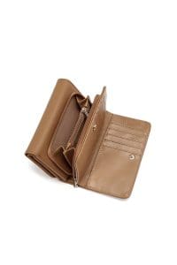 کیف پول قهوه ای زنانه دری مد