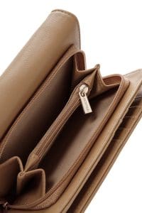 کیف پول قهوه ای زنانه دری مد