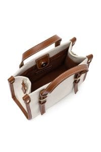 کیف کراس بادی زنانه پارچه‌ای بژ بند بلند دری مد