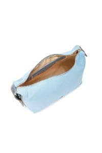 کیف کراس بادی زنانه چرم آبی بند بلند دری مد