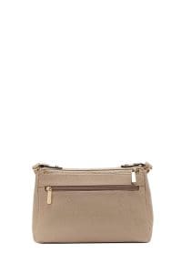 کیف کراس بادی زنانه چرم بژ بند بلند دری مد